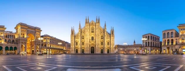 Panorama de la Piazza del Duomo, Milan