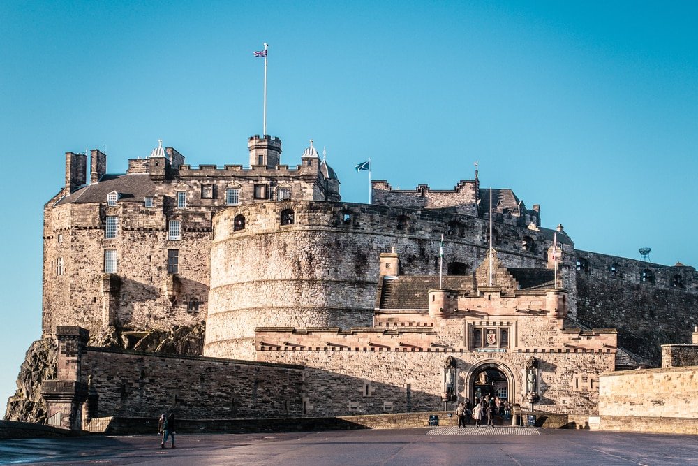 Ingresso al castello di Edimburgo, Scozia