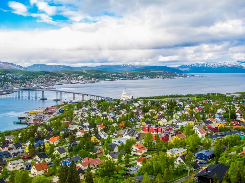 Vue d'été de Tromso, Norvège