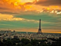 Tour Eiffel, coucher soleil