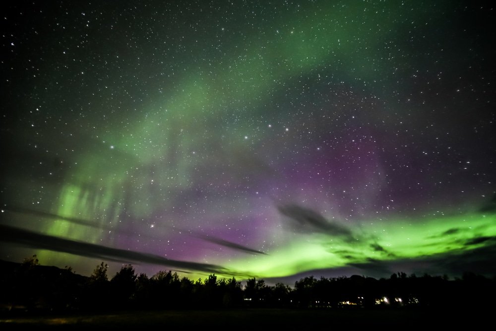 Aurora boreale ad Akureyri, Islanda