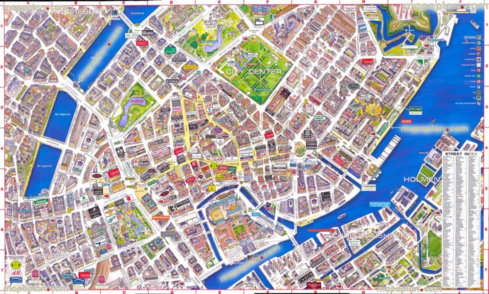 Mappe E Percorsi Dettagliati Di Copenaghen Mappe E Percorsi Dettagliati Di Copenaghen