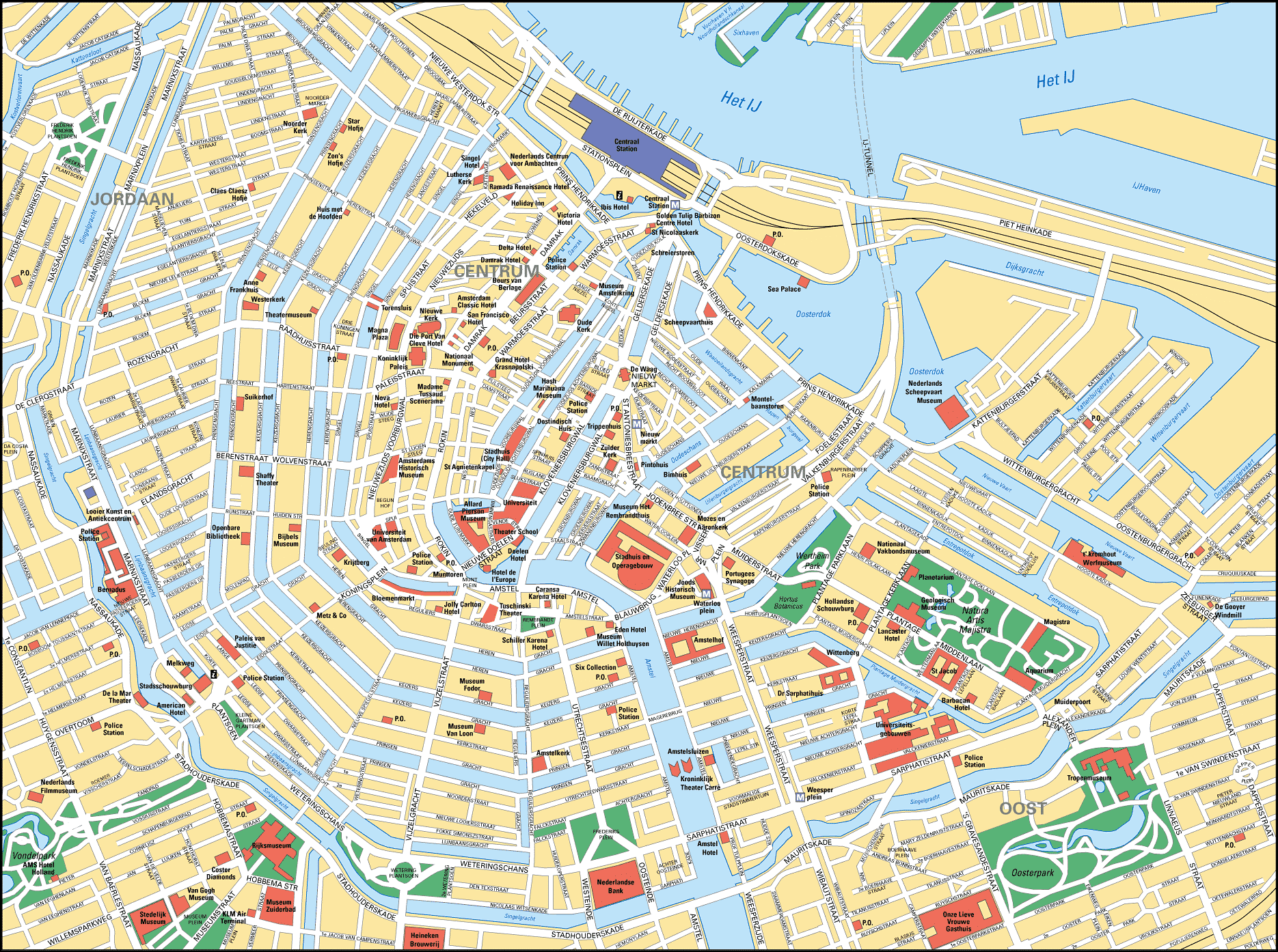 Mappe E Percorsi Dettagliati Di Amsterdam Mappe E Percorsi Dettagliati Di Amsterdam
