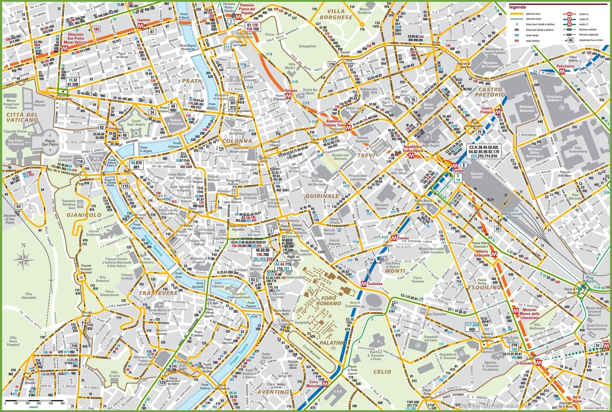 Mappa Di Roma Cartine Digitali Pdf Da Stampare Images