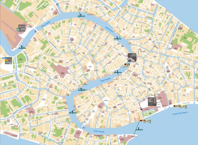 Mappa e piano dei trasporti di Traghetto a Venezia