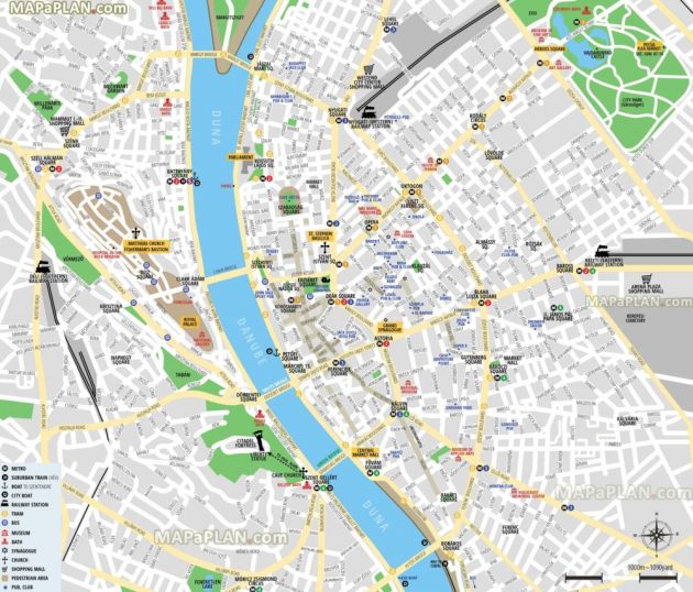 Piani delle mappe di Budapest