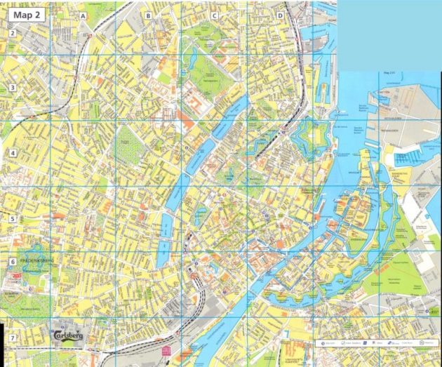 Piani delle mappe di Copenaghen
