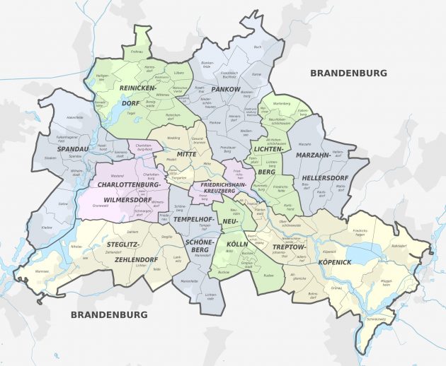 Mappa e cartina del quartiere di Berlino