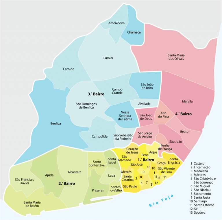 Mappe e percorsi dettagliati di Lisbona