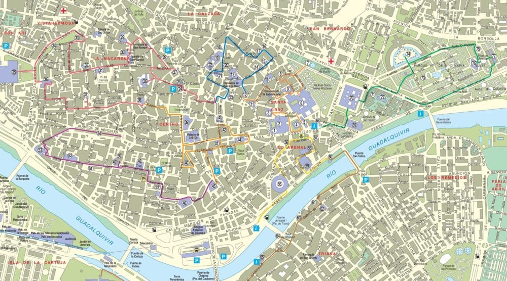 Mappe E Percorsi Dettagliati Di Siviglia Mappe E Percorsi Dettagliati Di Siviglia