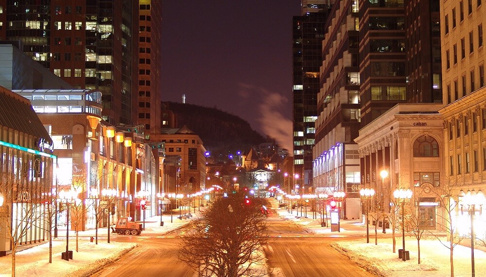 McGill College, Montreal, Notte