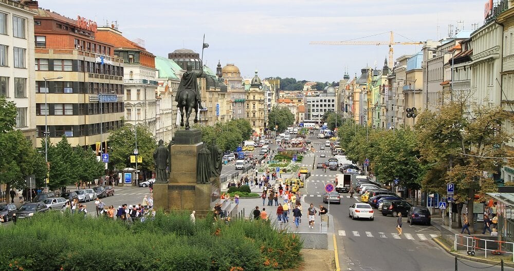 Strade famose mondo Piazza Venceslao, Repubblica Ceca