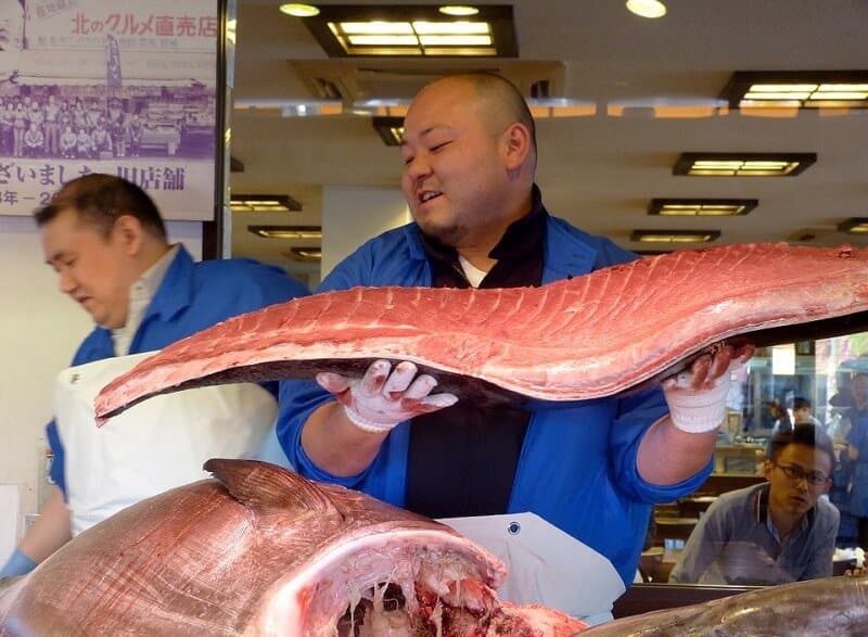 Venditore, pesce, Tokyo