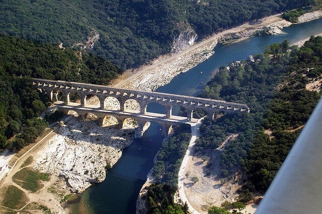 Pont Du Gard vue aérienne